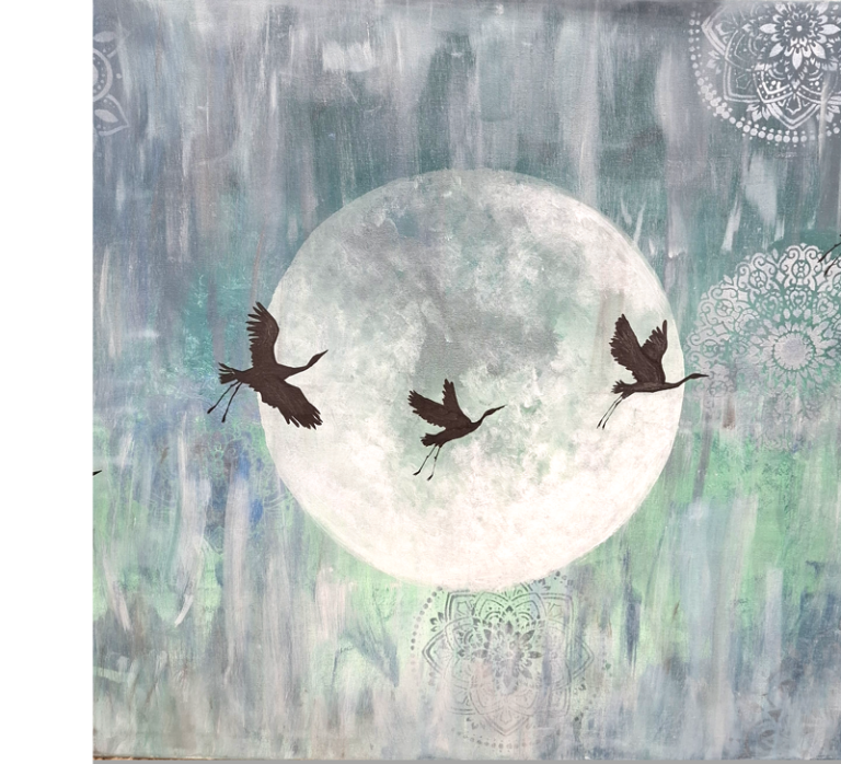 Illustrierte Weihnachtskarten "Grüße aus Waldbreitbach", Motive: Blaumeise, Rotkehlchen, Dame mit weihnachtlichen Elementen im Haar